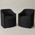 Rafa Performance Dining Chair with Casters – Padded Dining Chair with Arms | Chairs for Formal Dining Room | Kinwell Furniture | Soft Performance Fabric